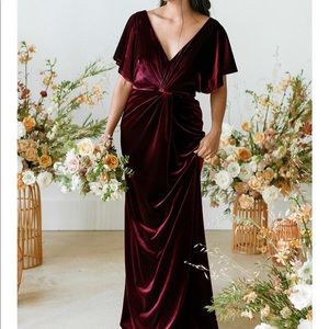Purple velvet Revelry dress